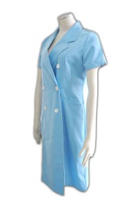 NU002-1 Nursing Uniform tailor made short sleeved nurse tailor made uniform company hk